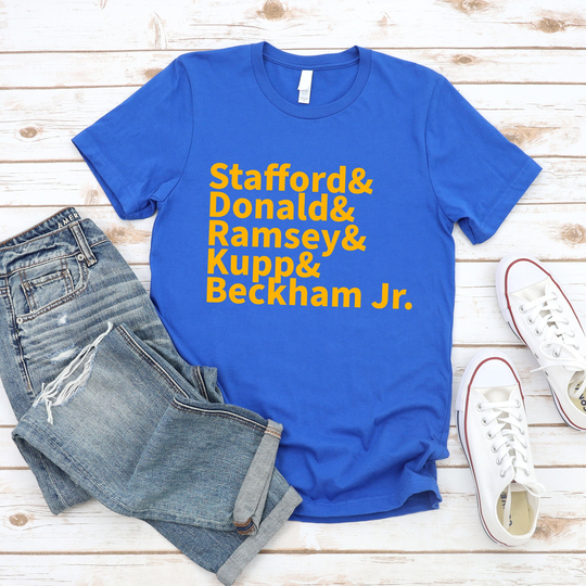 Youth 2022 Rams Playes T-Shirt, Unisex Kids Shirt, Los Angeles Football Superbowl Halftime Shirt