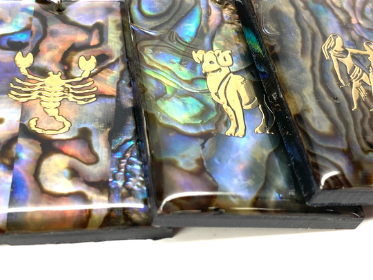 Zodiac Abalone Mother Of Pearl Pendants Sku M870