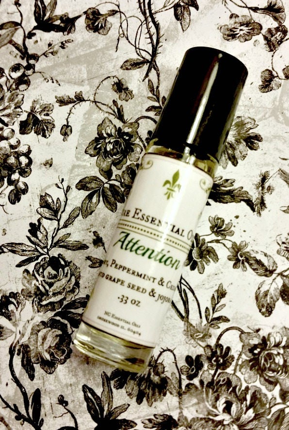 Attention Blend Essential Oil|Focus Oil|All Natural & Professionally Blended Oil|Ready To Use Roll On For Focus
