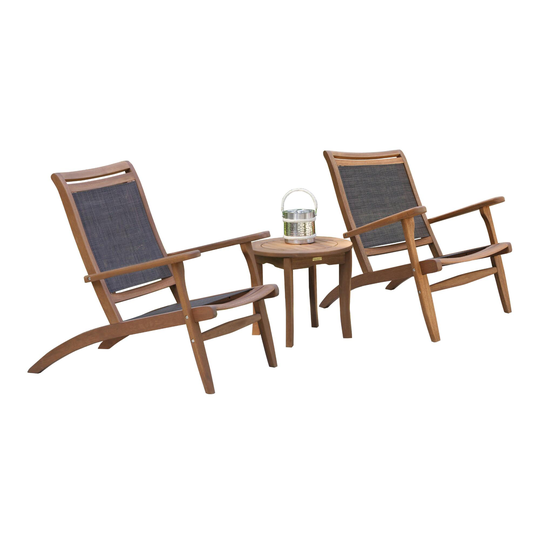 Gray All Weather Wicker Sling Erich 3 Piece Outdoor Patio Set - Resin by World Market