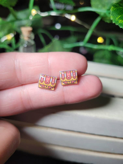 Pixel Treasure Chest Stud Earrings The Legend Of Zelda
