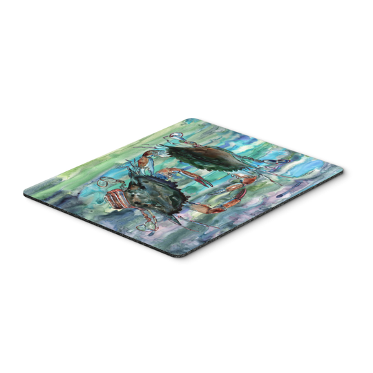 Caroline's Treasures 8954MP Watery Teal and Purple Crabs Mouse Pad, Hot Pad or Trivet, Large, multicolor