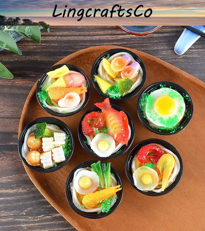 Miniature Noodles, 5Pcs Dollhouse Noodles Food, Kitchen Set, Food For