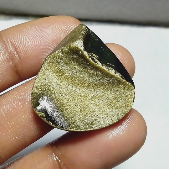 Golden Sheen Obsidian Druzy Stone Loose Gemstone Cabochons Use The Jewelry 26 Ct [ 29 X ]mm # 3224
