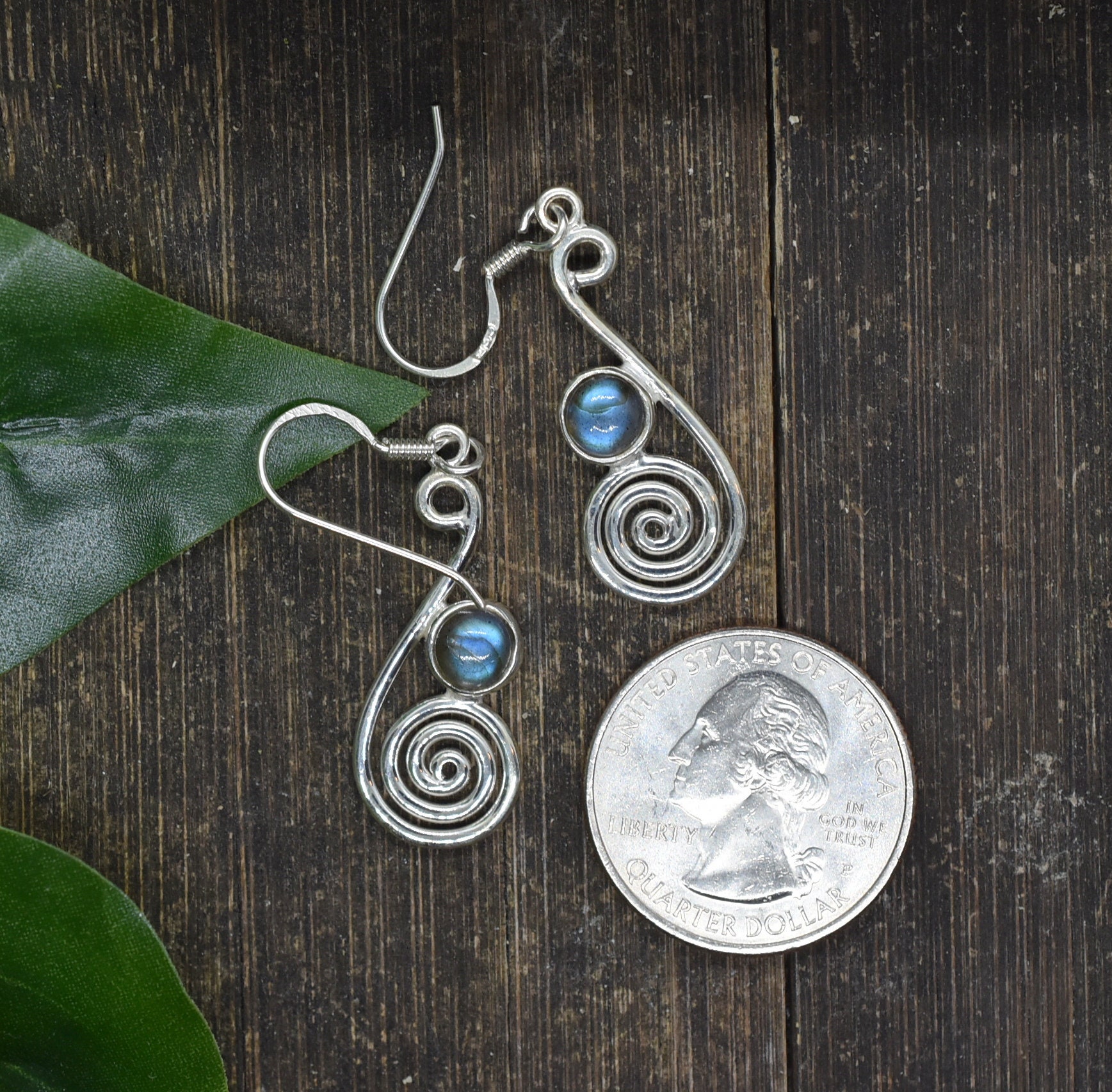 Labradorite Earring, Silver Dangle Drop Earring , Stud Handamade Gift For Mother Christmas