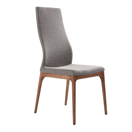 Armen Living Parker Contemporary/Modern Polyester/Polyester Blend Upholstered Side Chair (Wood Frame) in Gray | LCPKSIGR