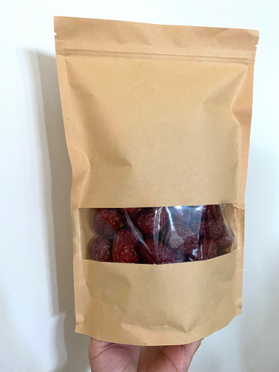 16 Oz Dry Jujube Fruit, 紅棗,hong Zao, Chinese Red Dates, Large Size, Packed in Resealable Nut Bag