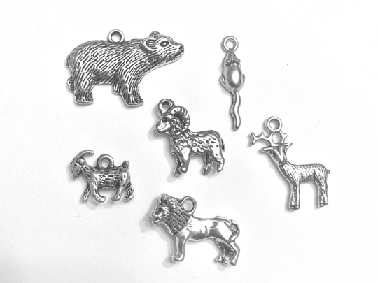 Animals Lion Bear Ram Goat Deer Stag Mouse Charms - Listing Is For One Charm