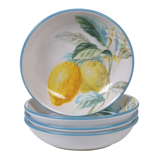 Certified International Citron 4-pc. Pasta/Soup Bowl Set, Multicolor, LARGE BOWL