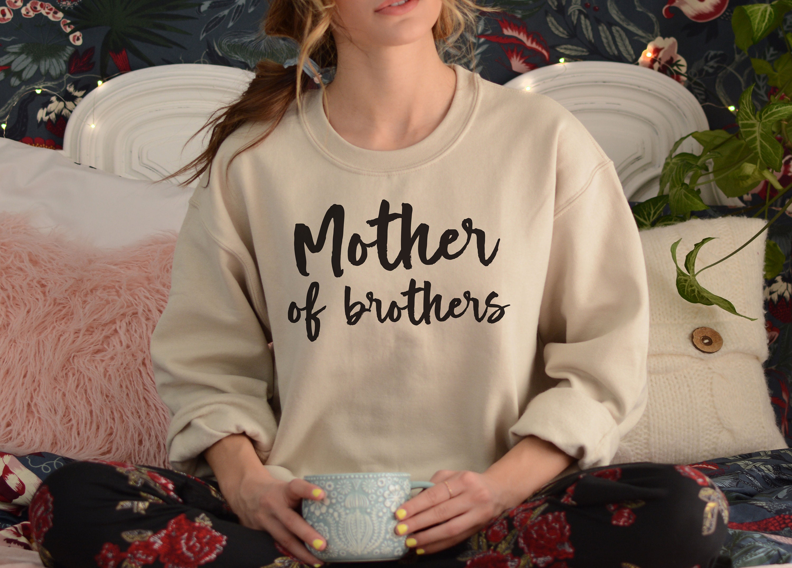 Mom Life Sweatshirt Mother Of Brothers Cute Motherhood Sweater Gift For Friend Boys Christmas