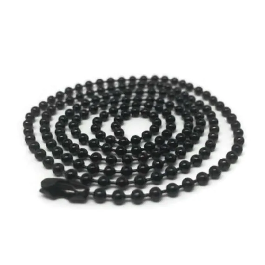 18 Inch Black Steel Ball Chain 2.4mm Military Spec For Army Dog Tag