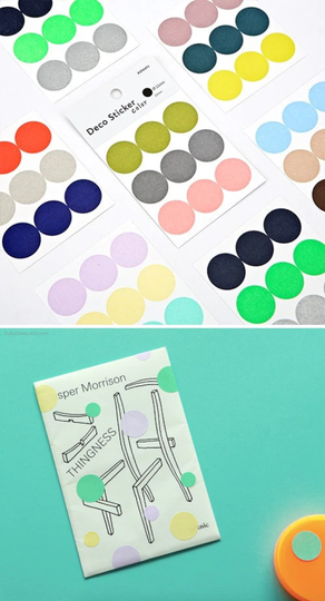 Planner Deco Stickers [6Types] Φ22/Stationery Diary Journal Scrapbooking Decorative
