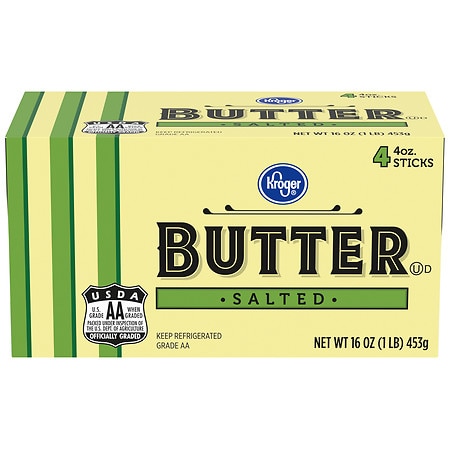 Kroger Salted Butter, Sticks - 16.0 oz