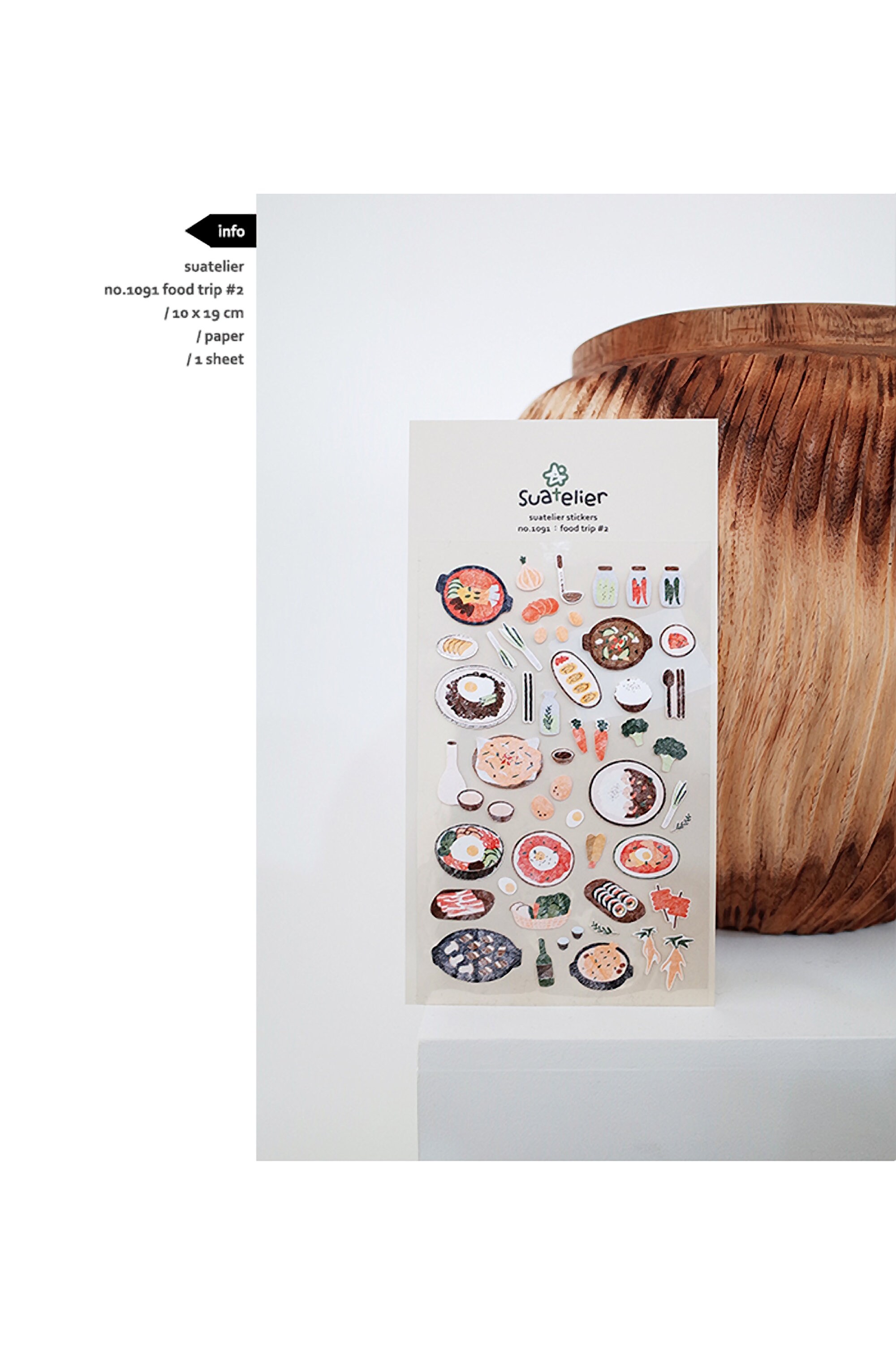 Suatelier Sonia Pvc Transparent Stickers 1091 | Food Trip 2 Sushi Pho Ramen Chilis