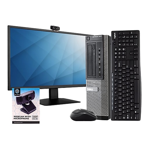 Dell OptiPlex 7010 Refurbished Desktop Computer with 24" Monitor, Intel i5 3.2GHz, 16GB RAM, 500GB SSD