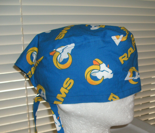 Nfl Los Angeles Rams Scrub Cap, Surgical Chemo Headwear