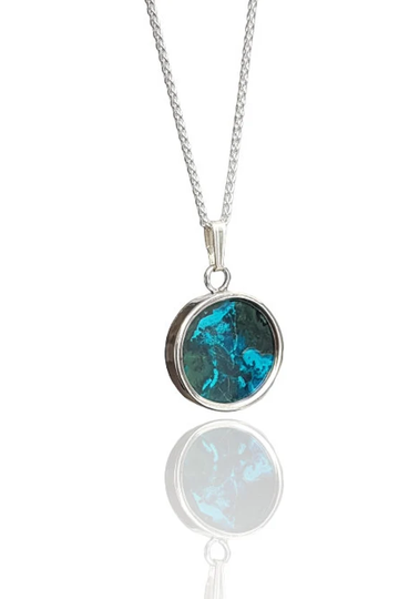 925 Sterling Silver Eilat Stone Pendant, Eilat Necklace