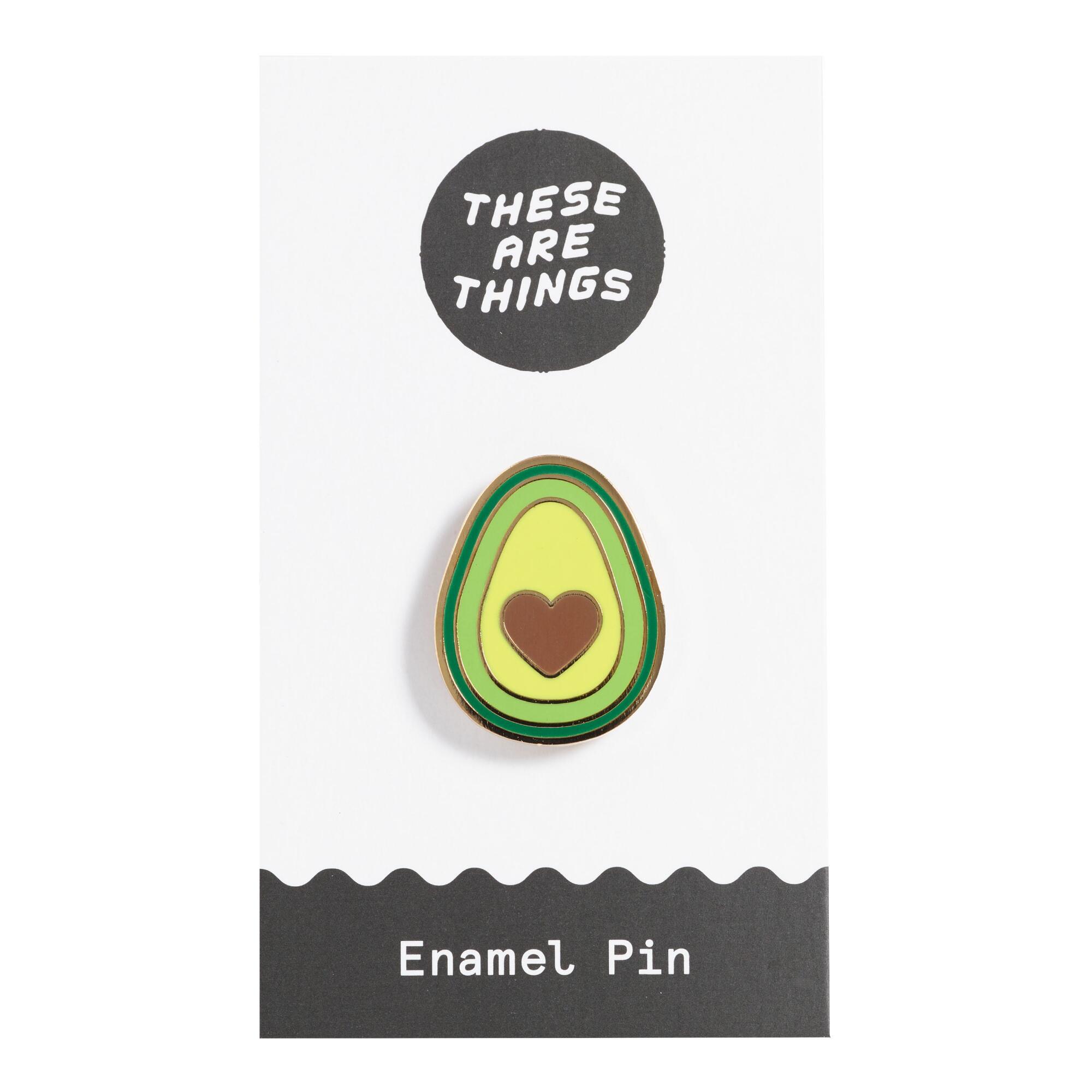Avocado Heart Enamel Pin by World Market