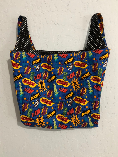 Comic Book, Super Hero Reversible Market Bag