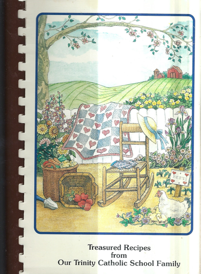 Messena New York Vintage 1993 Trinity Catholic School Treasured Recipes Ethnic Italian Cookbook Ny Community Collectible Local Cook Book