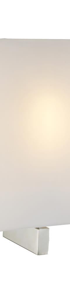 Lucid Lighting 7 in Indoor Wall Sconce, 1-Light, Simple Square Shape, Blends with Modern and Contemporary Style, White Glass Shade, Brushed Nickel