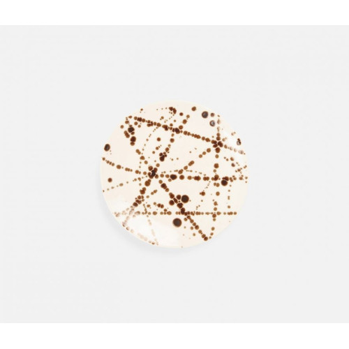 Blue Pheasant Delaney Bronze Splatter Salad/Dessert Plate, Pack Of 4