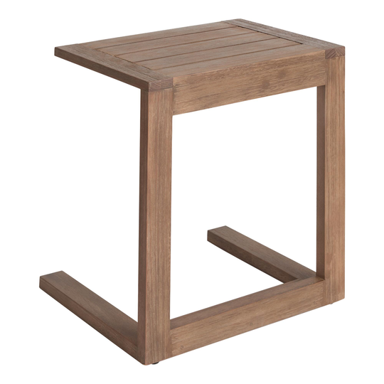 Eucalyptus Segovia Modular Outdoor Patio Accent Table: Brown - Wood by World Market