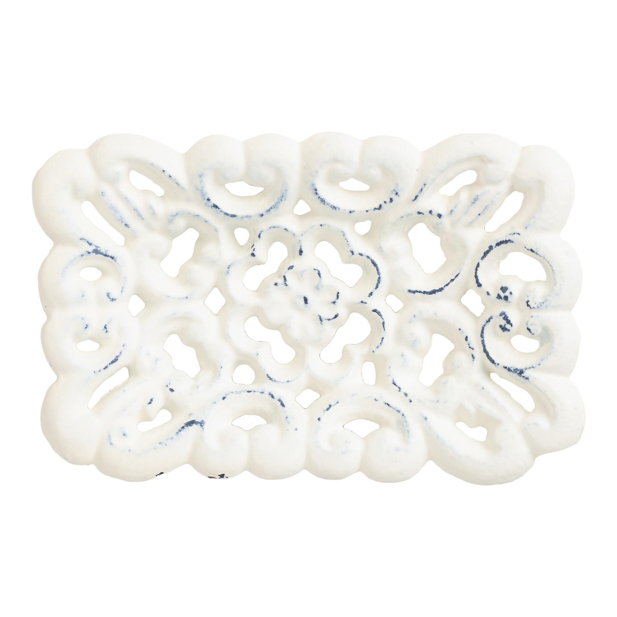 Antique White Metal French Soap Dish by World Market